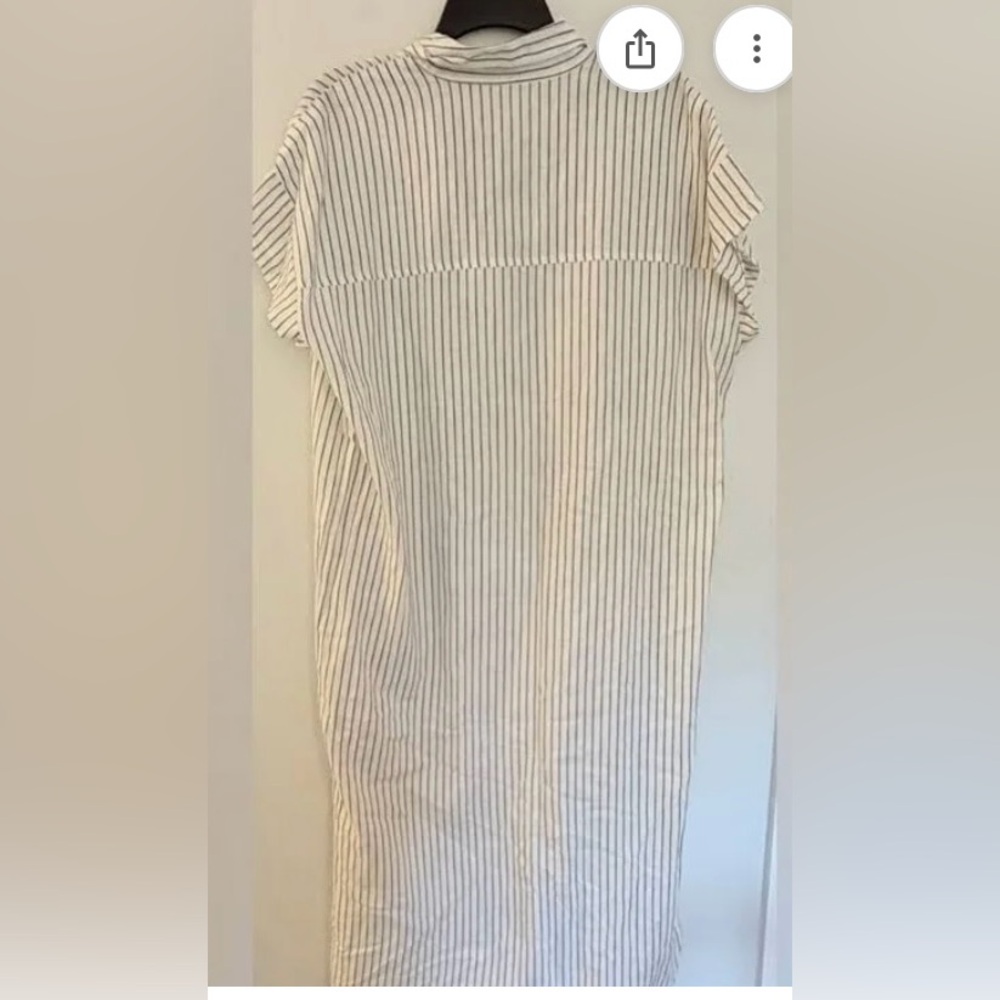 Classic Striped Midi Shirt Dress - Picture 2 of 4
